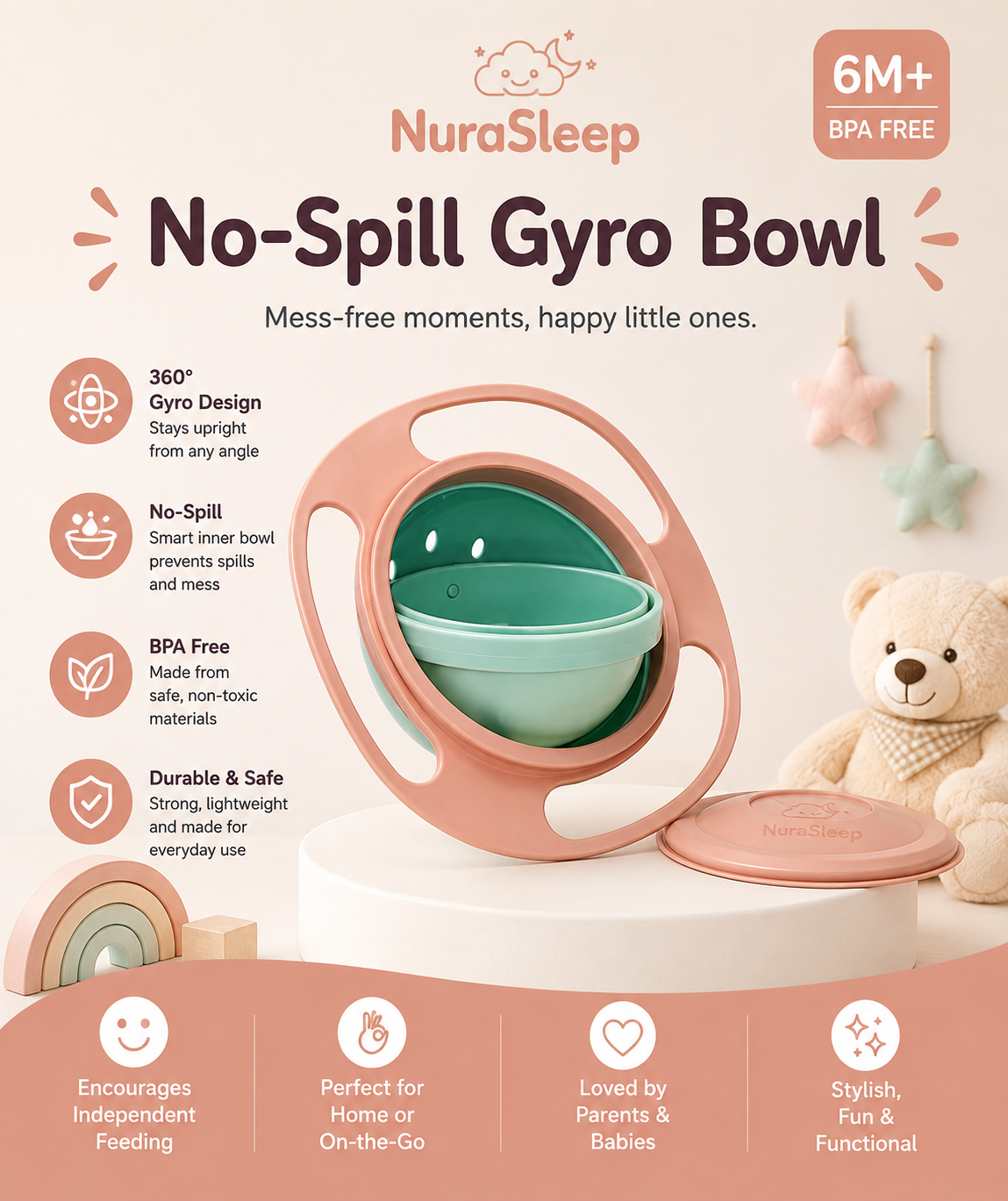 Rotating Baby Balance Bowl