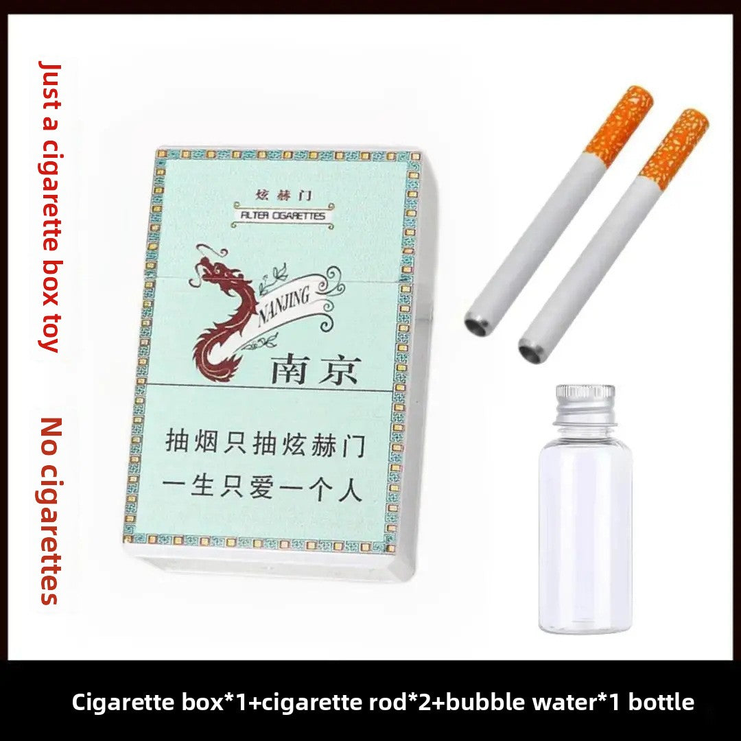 Plastic Bubble Blowing Toy Cigarette Box Style