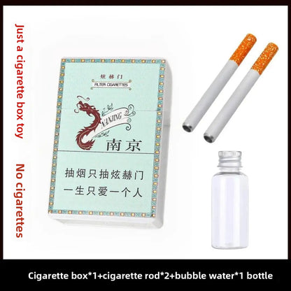 Plastic Bubble Blowing Toy Cigarette Box Style