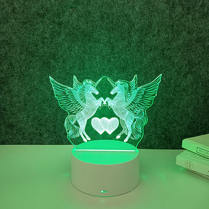 Remote control 3d night light