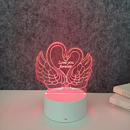 Remote control 3d night light