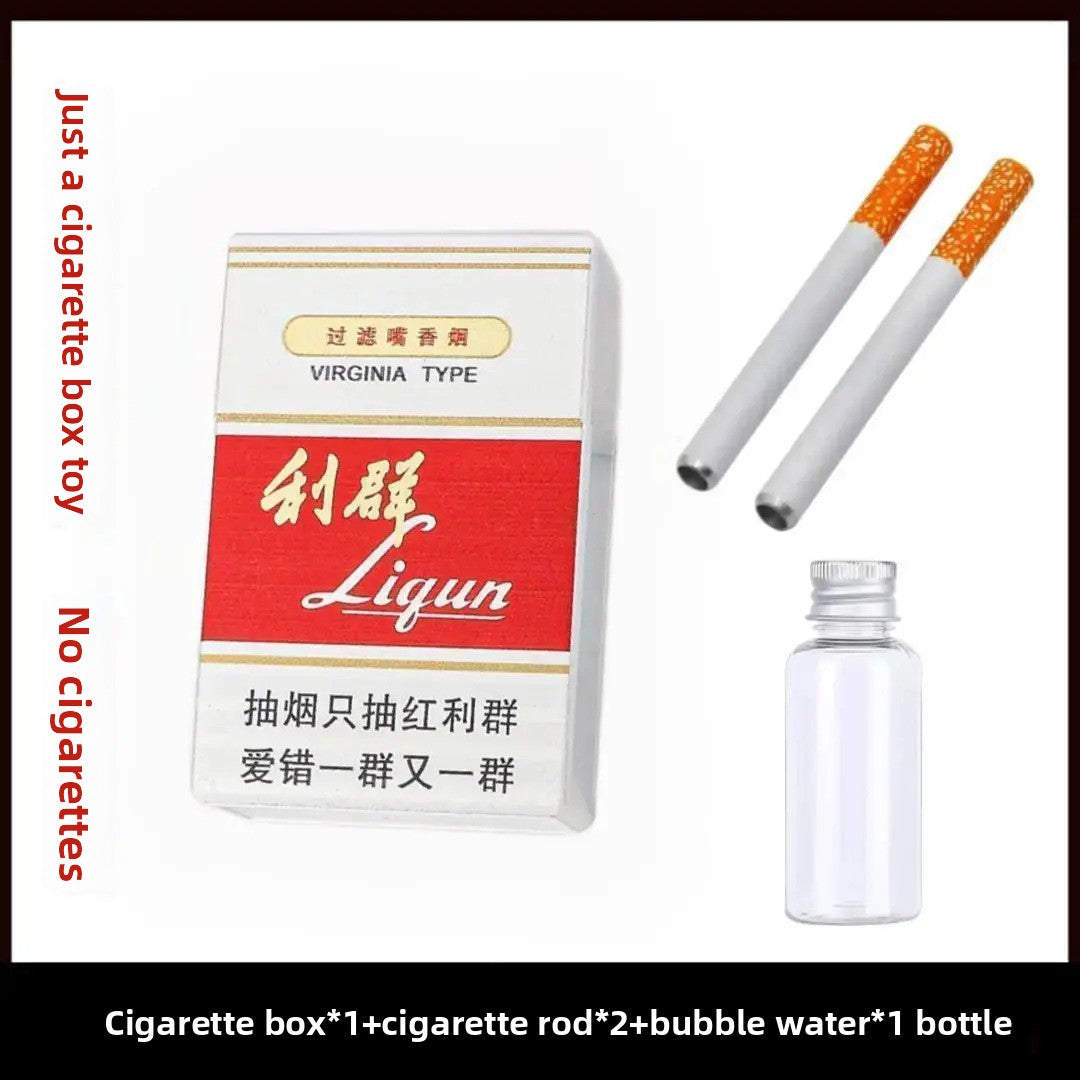 Plastic Bubble Blowing Toy Cigarette Box Style