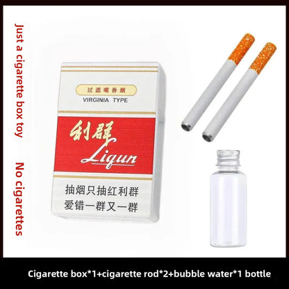 Plastic Bubble Blowing Toy Cigarette Box Style