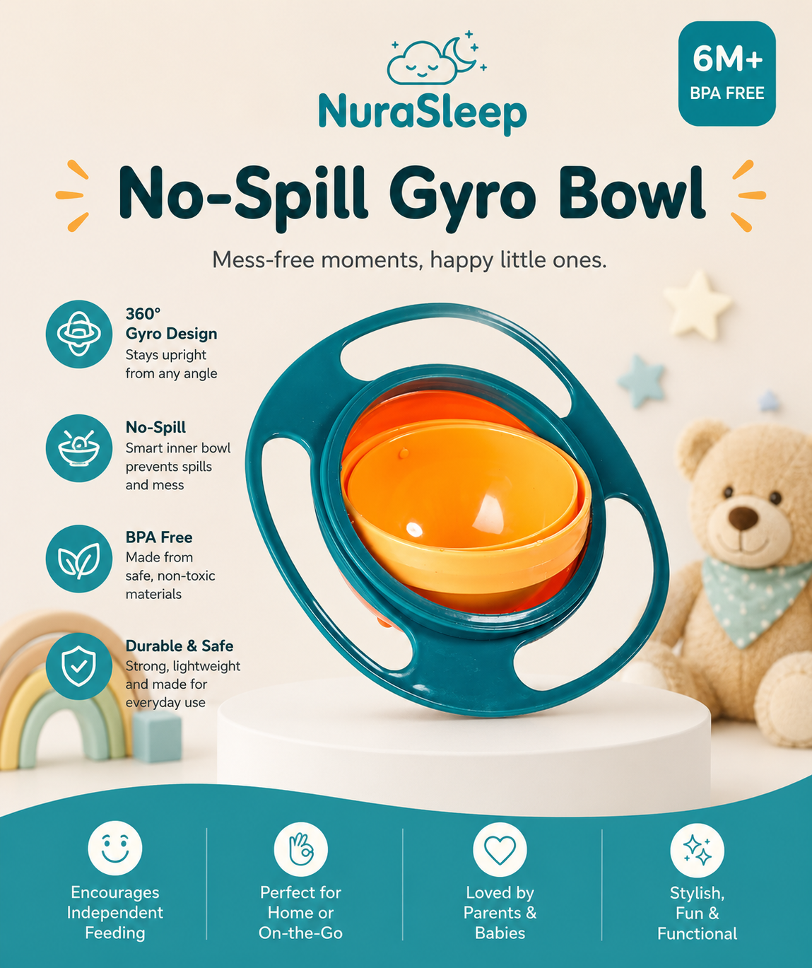 Rotating Baby Balance Bowl