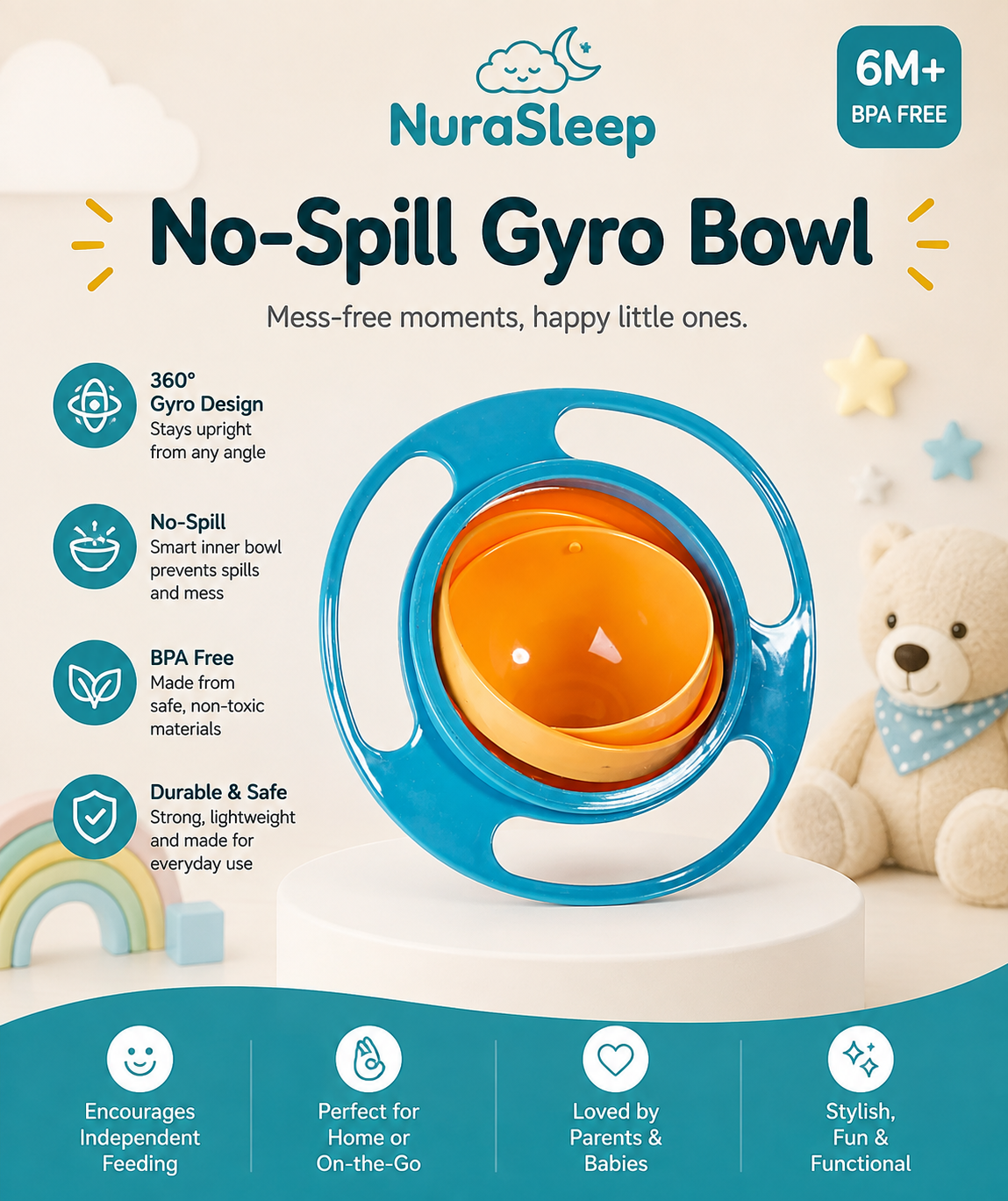 Rotating Baby Balance Bowl