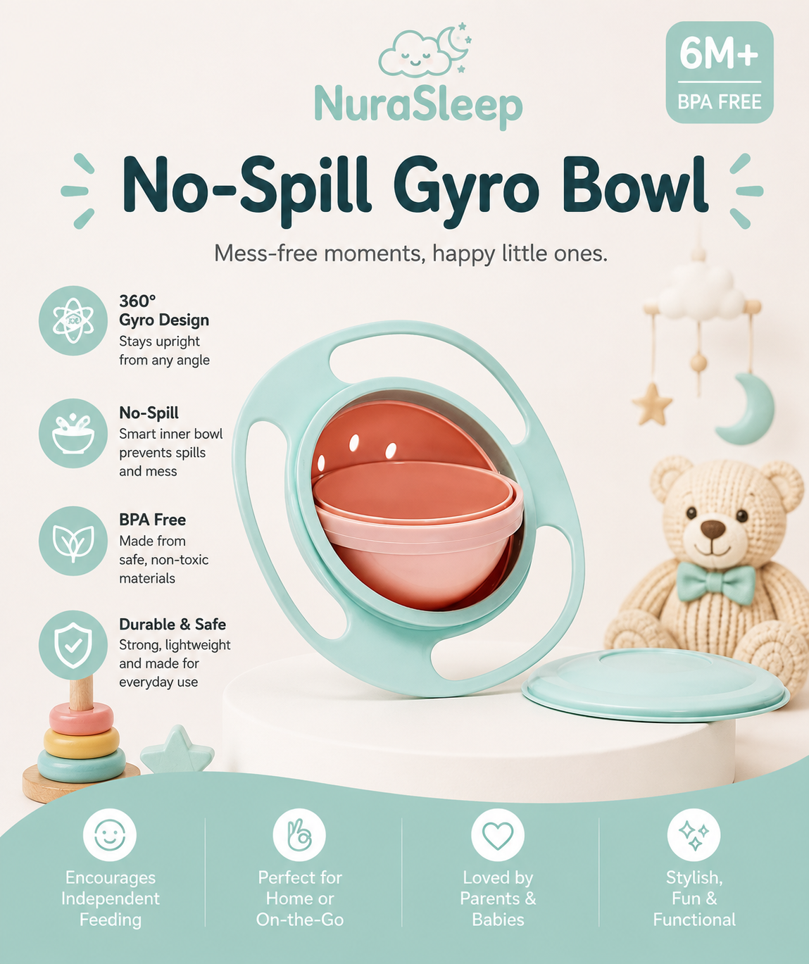 Rotating Baby Balance Bowl