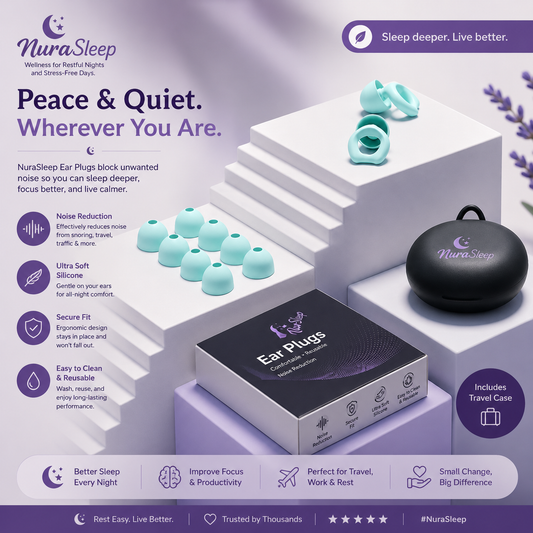 NuraSleep Reusable Silicone Sleep Earplugs