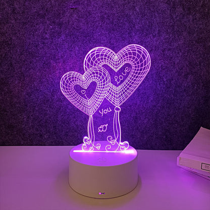 Remote control 3d night light