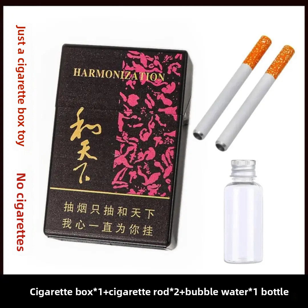 Plastic Bubble Blowing Toy Cigarette Box Style