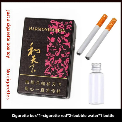 Plastic Bubble Blowing Toy Cigarette Box Style