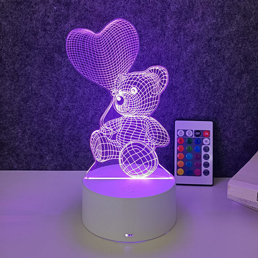 Remote control 3d night light