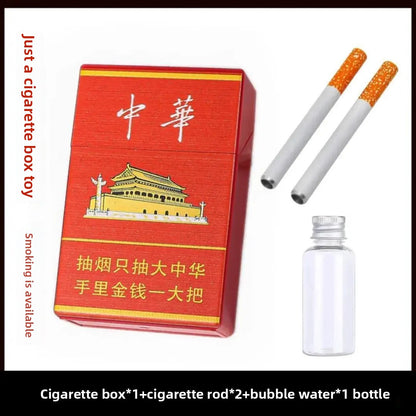 Plastic Bubble Blowing Toy Cigarette Box Style